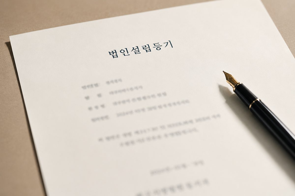 법인설립등기 서류
